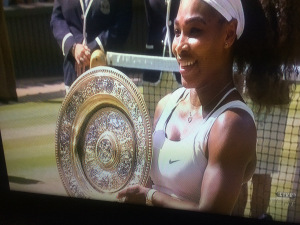 Serena Williams Wins her sixth Wimbledon singles title and her 21st overall. Footage courtesy of ESPN.